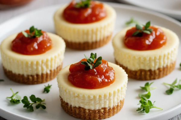 Подала к столу несладкие чизкейки &mdash; мини-закуска с томатным мармеладом покорила всех. Идеально на ужин и перекус