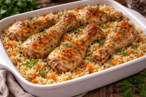 Выложила курочку на рисовую подушку и забыла в духовке! Вкусно как плов, только не жирно и лениво