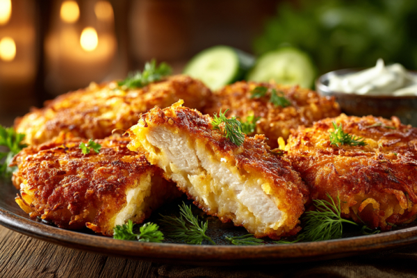 На ужин готовлю два в одном. Курица в картофельной соломке &mdash; вкуснее и нежнее отбивных