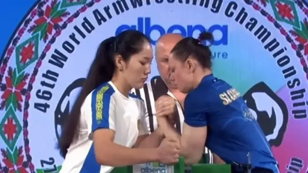 Юная казахстанка стала чемпионкой мира по армрестлингу